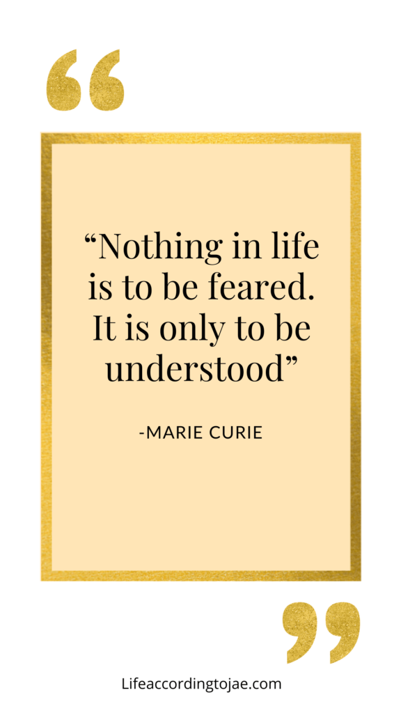 Fear quotes - Marie Curie