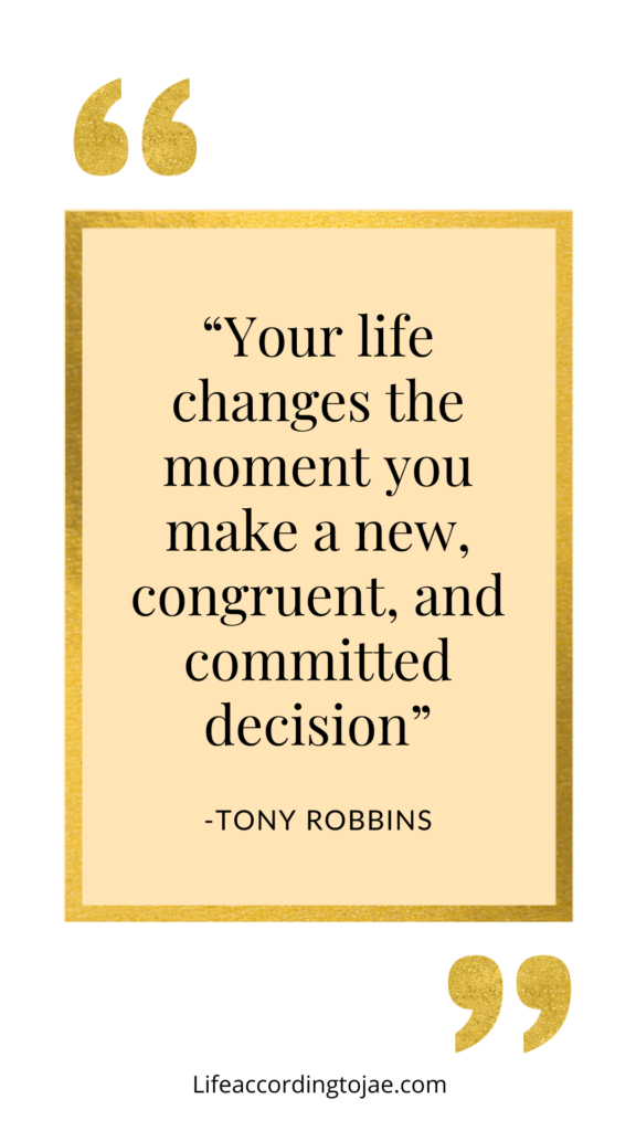 Tony Robbins Decision Quotes