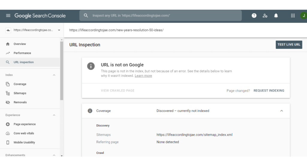 Url Is Not On Google | Google Search Console