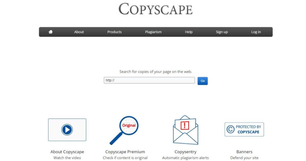 Copyscape plagiarism checker