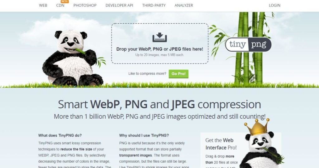 Tinypng | image optimization tools for bloggers